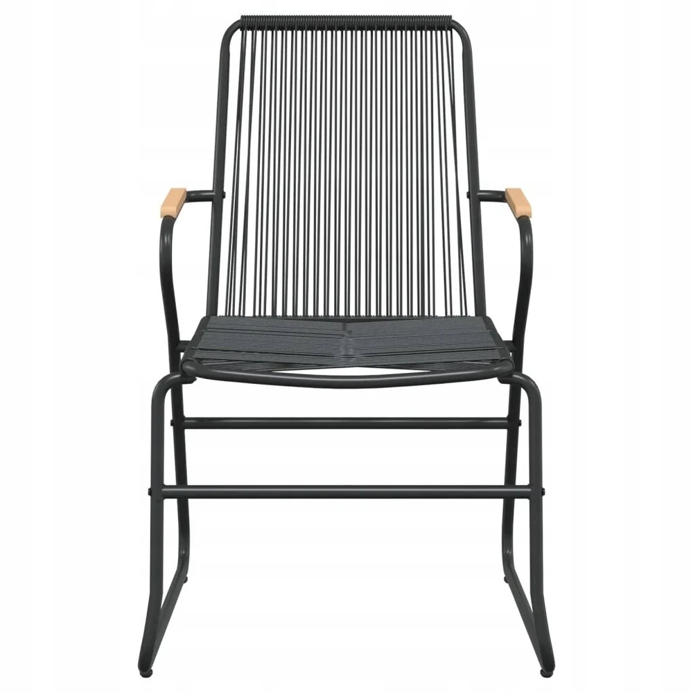 Sodo kėdės, 4 vnt., juodos, 58x59x85,5 cm