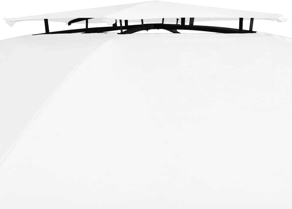 Sodo palapinė su užuolaidomis, balta, 360x312x265cm, 180g/m²