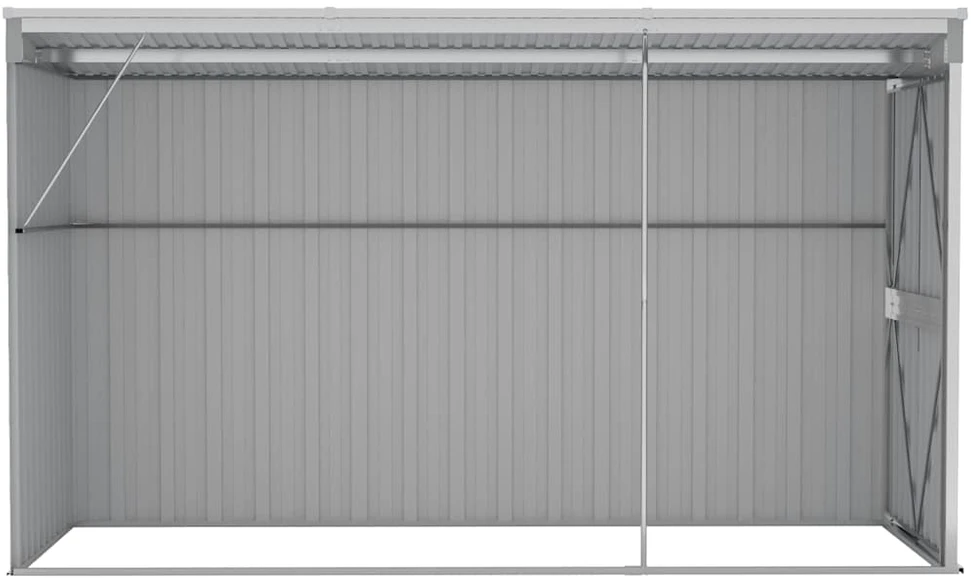 Sodo pašiūrė, pilka, 118x288x178cm, galvanizuotas plienas