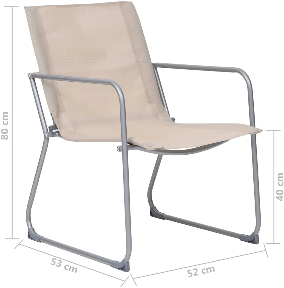 Lauko baldų komplektas Sodo poilsio komplektas, 4 dalių, kreminis, audinys ir plienas