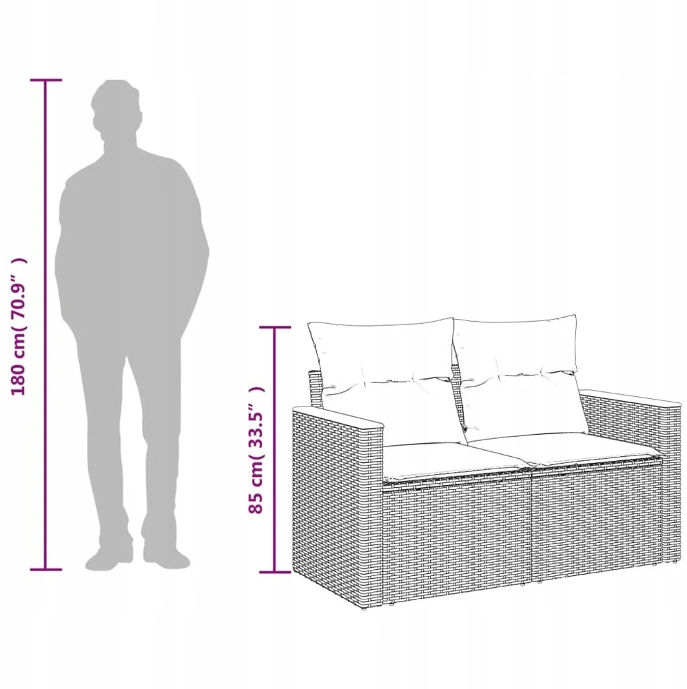 Sodo sofa-kėdė, sodo baldai terasai, balkonui, sodui, rotangas