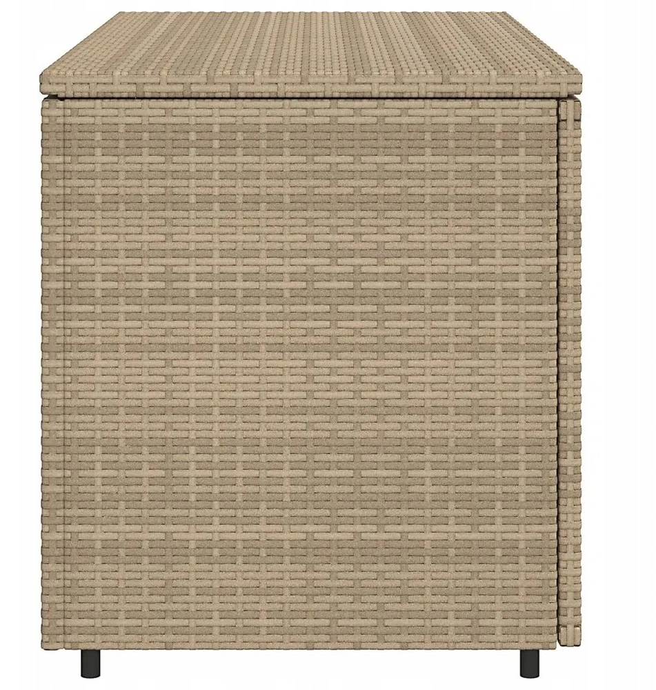 Lauko baldų komplektas Sodo spintelė, smėlio spalvos, 110x55x60,5 cm, polyratanas