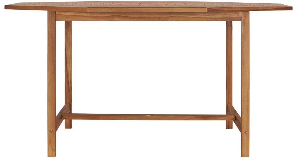 Sodo stalas, 150x150x75cm, tikmedžio medienos masyvas