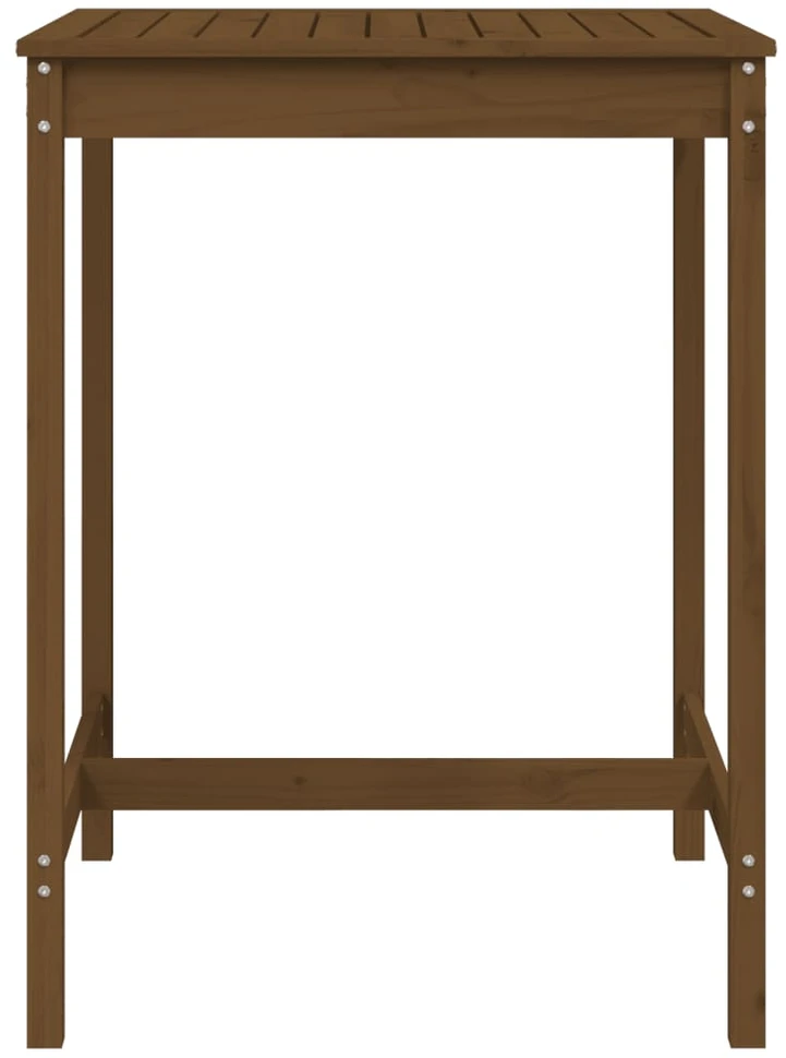 Sodo stalas, medaus rudas, 82,5x82,5x110cm, pušies masyvas