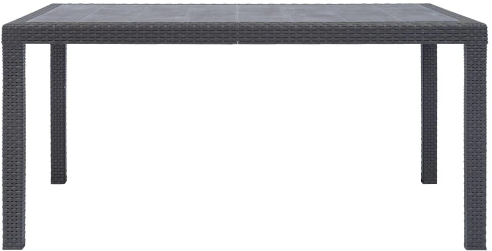 Sodo stalas, rudos sp., 150x90x72 cm, plastikas, rat. imit.