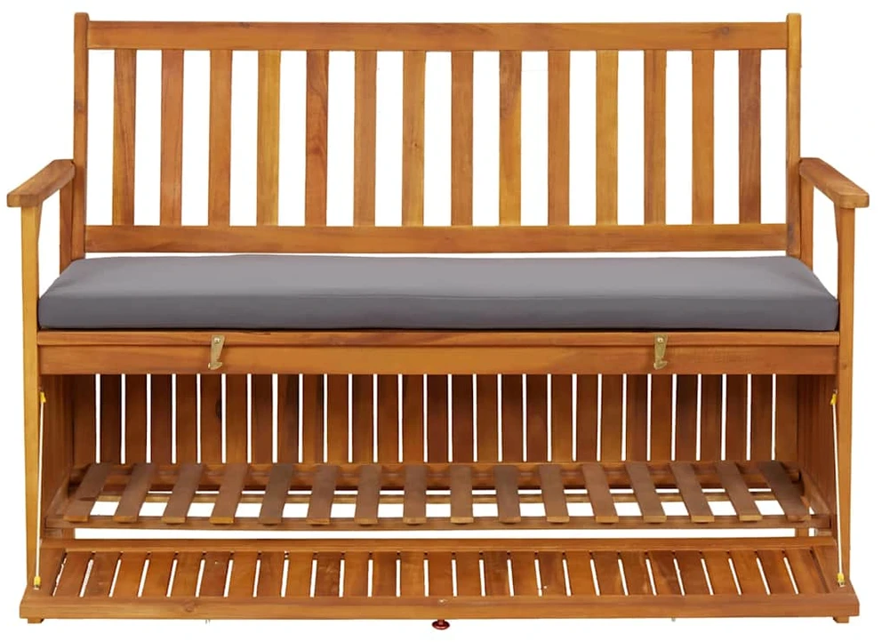 Sodo suoliukas-daiktadėžė, 120cm, akacijos medienos masyvas