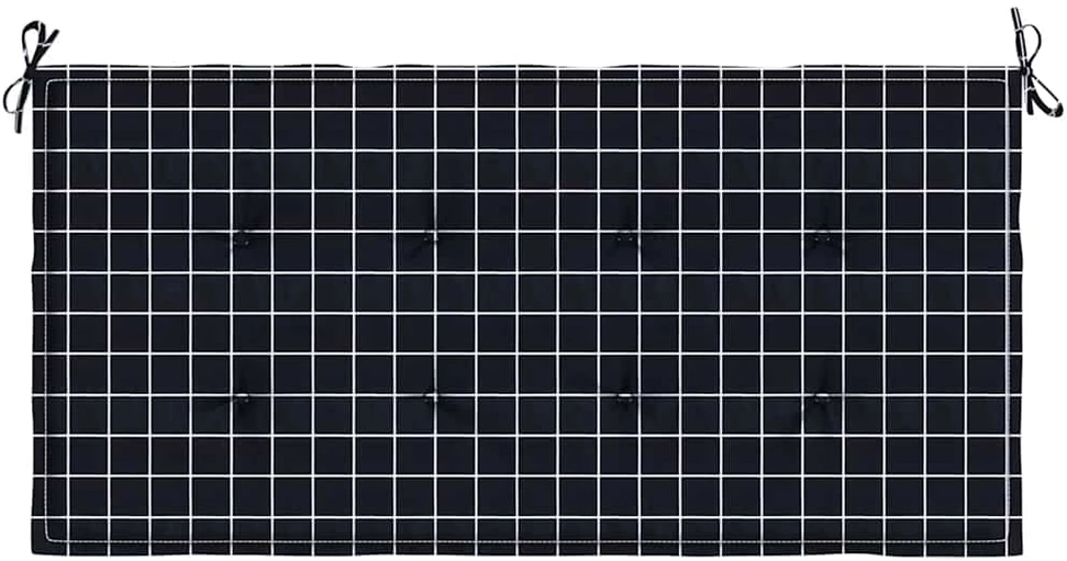 Sodo suoliuko pagalvėlė, 120x50x3cm, audinys, juodi langeliai