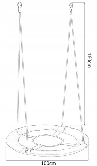 SODO SŪPYNĖS, GANDRALIZDIS VAIKAMS, 100 CM, PAKABINAMAS, DIDELIS, TVIRTAS, XXL