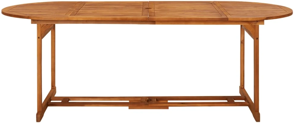 Lauko baldų komplektas Sodo valgomojo komplektas, 9 dalių, 220x90x75 cm, akacija