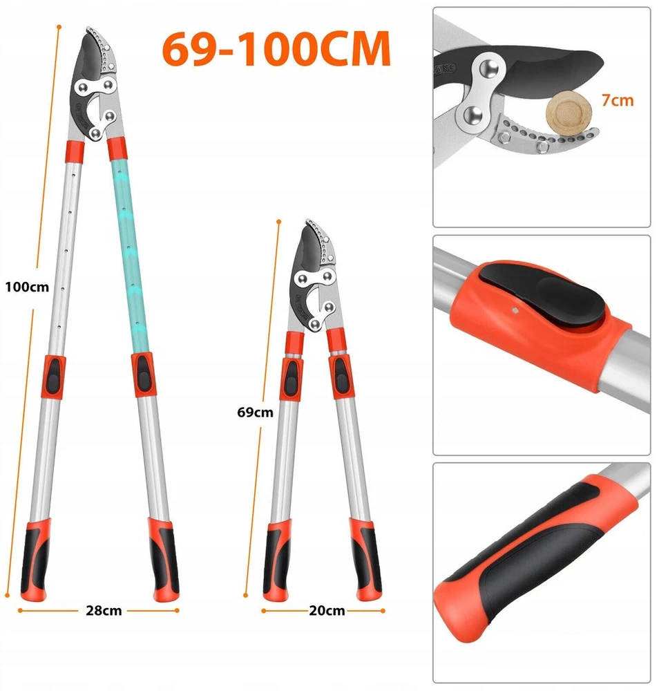Sodo žirklės iki 70mm, 69-100cm