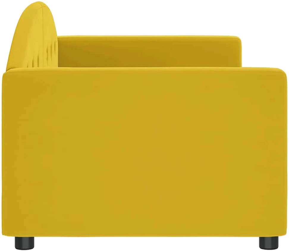 Lova Sofa, geltonos spalvos, 80x200cm, aksomas