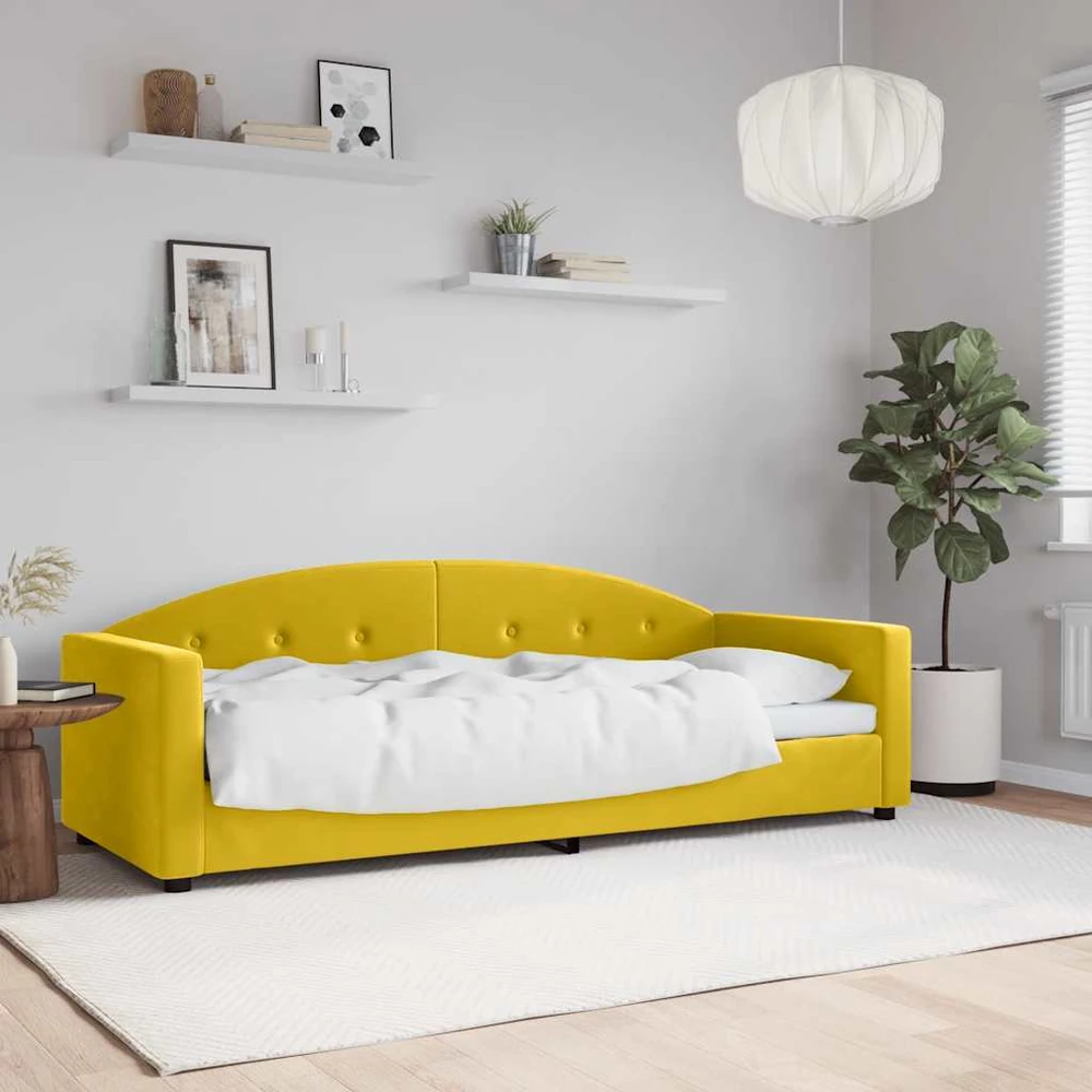 Lova Sofa, geltonos spalvos, 80x200cm, aksomas