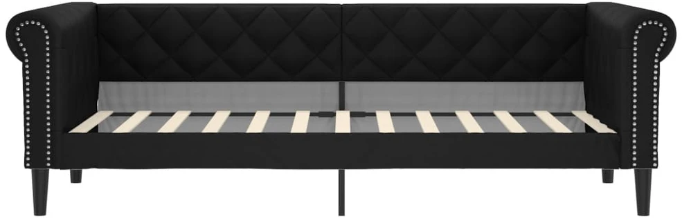 Lova Sofa, juodos spalvos, 100x200cm, dirbtinė oda