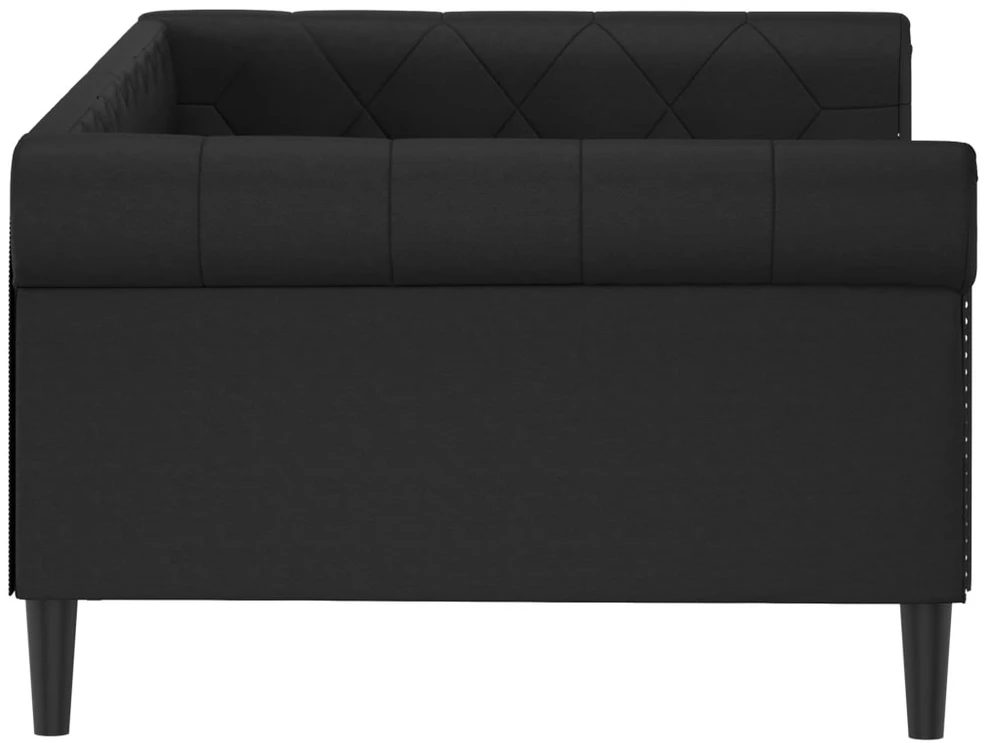 Lova Sofa, juodos spalvos, 100x200cm, dirbtinė oda