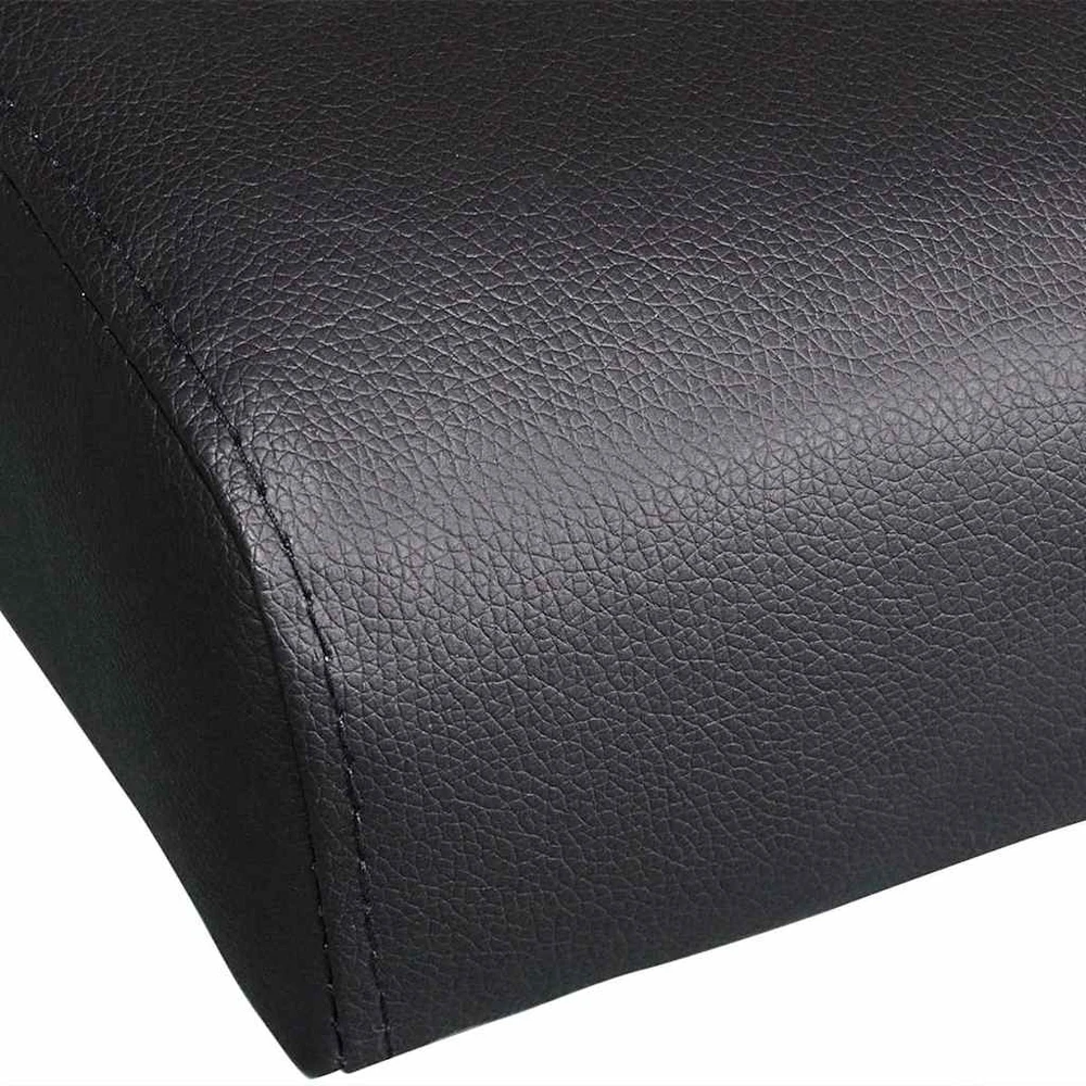 Fotelis Sofa lova su dviem pagalv., dirbtinė oda, reguliuoj., juoda