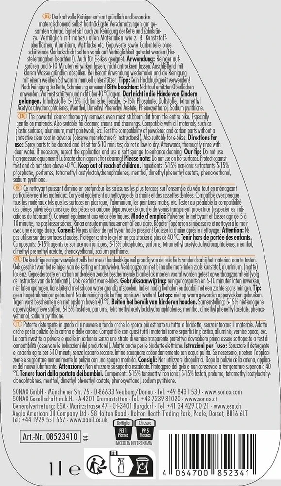 Sonax Dviračių valiklis Special Edition 1l