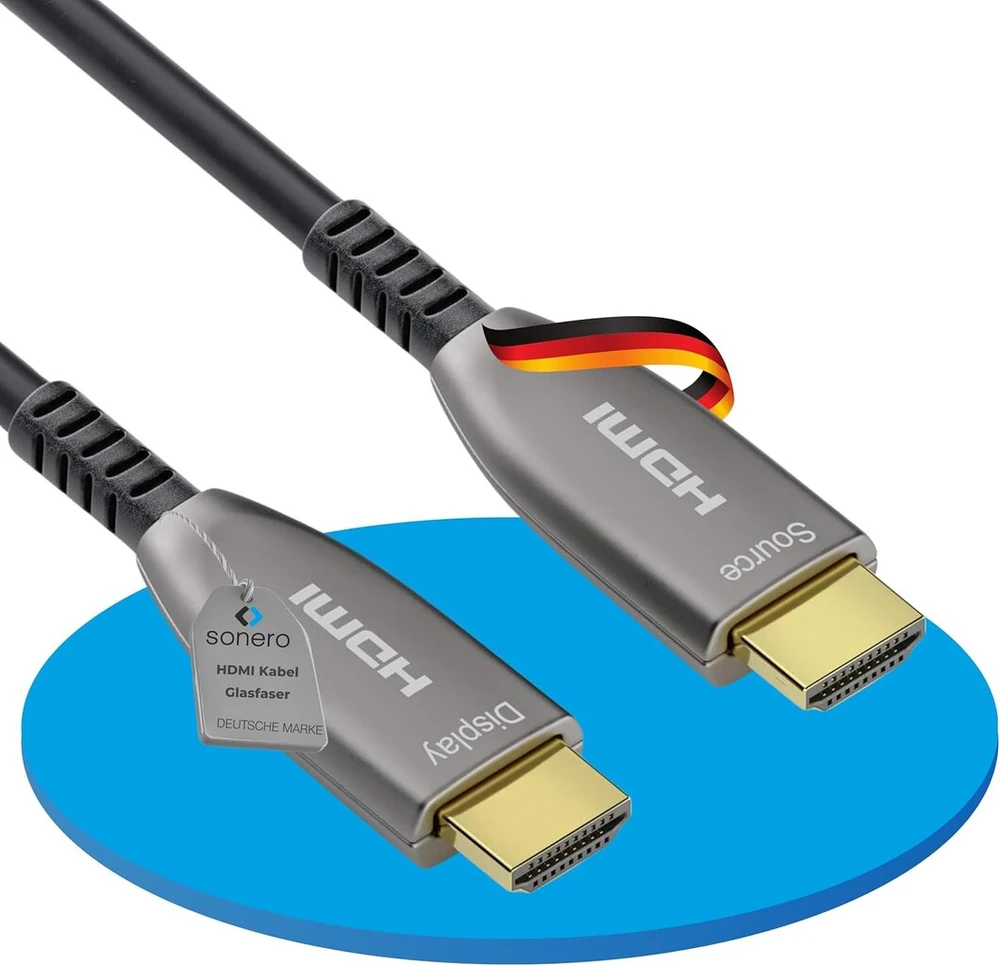 Sonero 15m Hdmi 2.0b šviesolaidinis kabelis, 4k Uhd, 18gbps