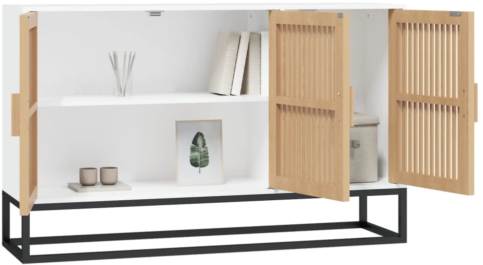 Šoninė spintelė, baltos spalvos, 105x30x65cm, apdirbta mediena