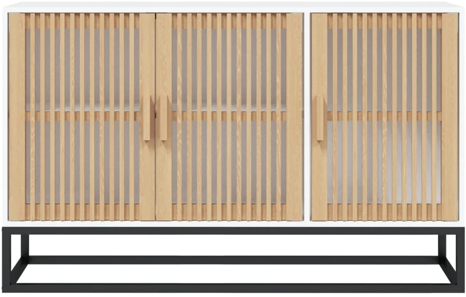 Šoninė spintelė, baltos spalvos, 105x30x65cm, apdirbta mediena
