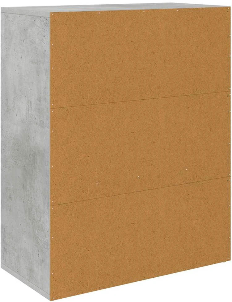 Šoninė spintelė, betono pilka, 60x30x75cm, apdirbta mediena