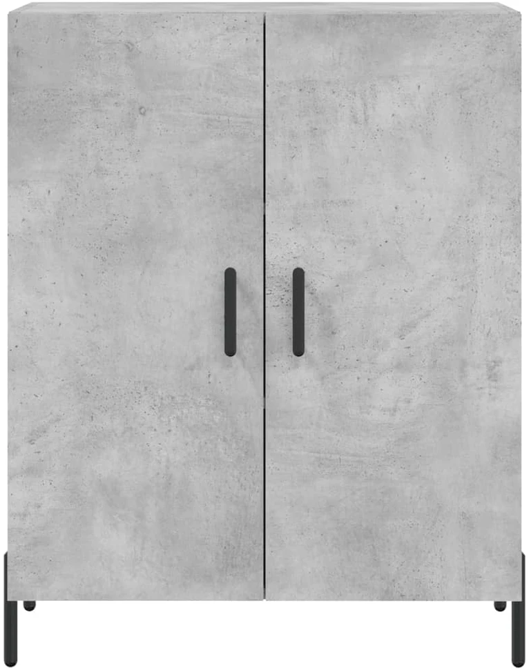 Šoninė spintelė, betono pilka, 69,5x34x90cm, apdirbta mediena