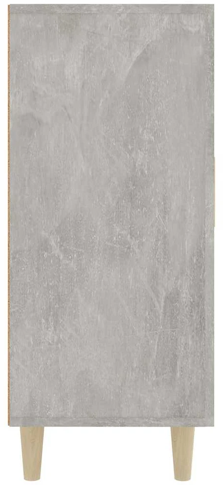 Šoninė spintelė, betono pilka, 90x34x80cm, apdirbta mediena
