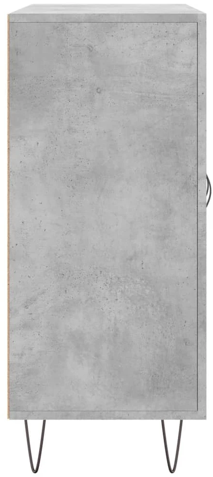 Šoninė spintelė, betono pilka, 90x34x80cm, apdirbta mediena