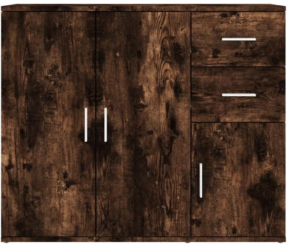 Šoninė spintelė, dūminio ąžuolo, 91x29,5x75cm, apdirbta mediena
