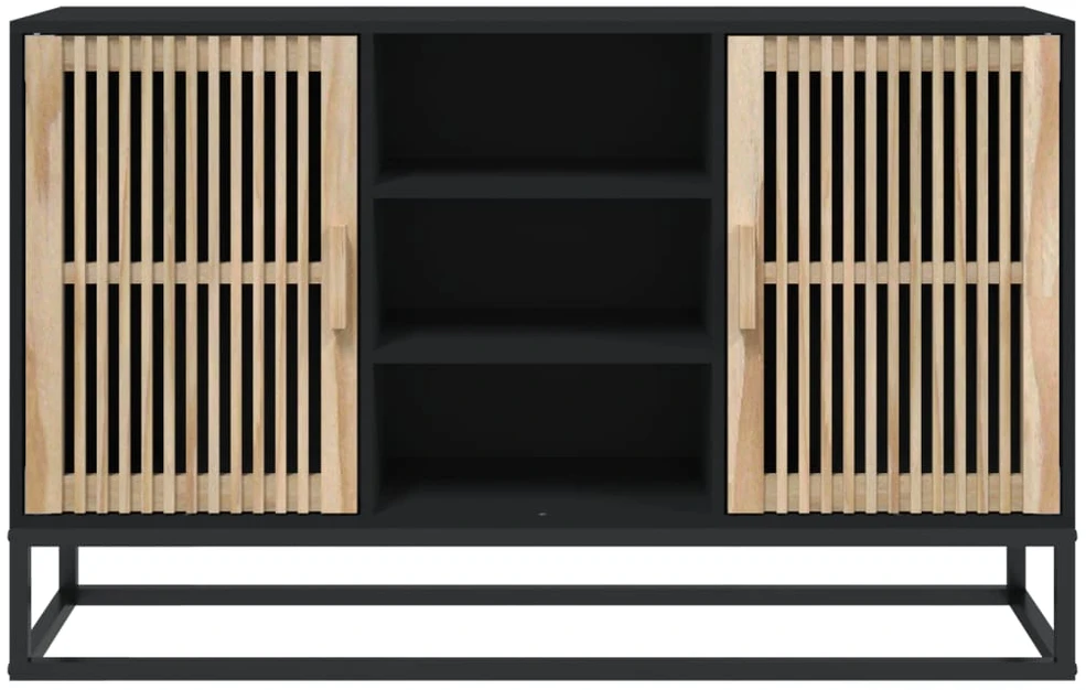 Šoninė spintelė, juodos spalvos, 105x30x65cm, apdirbta mediena