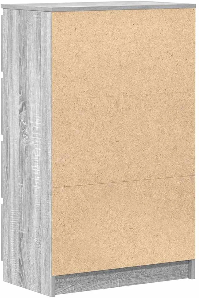 Šoninė spintelė, pilkos ąžuolo spalvos, 60x35x98,5 cm, mediena