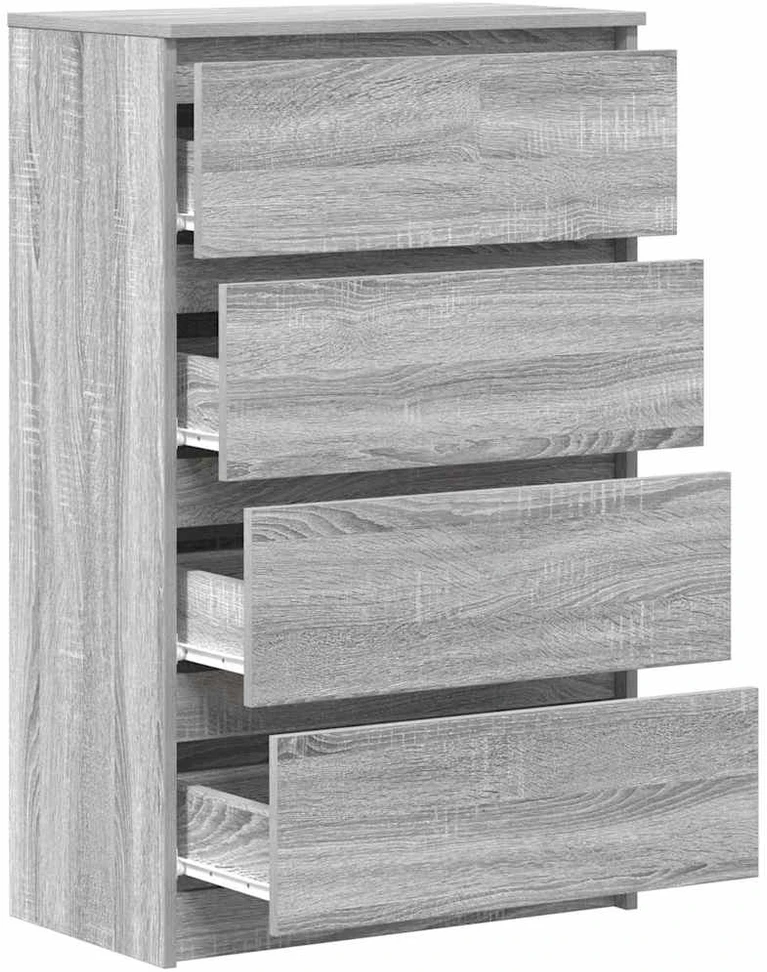 Šoninė spintelė, pilkos ąžuolo spalvos, 60x35x98,5 cm, mediena