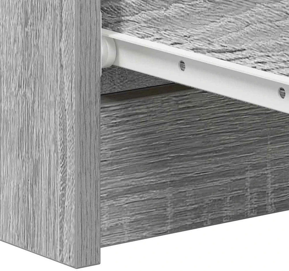 Šoninė spintelė, pilkos ąžuolo spalvos, 60x35x98,5 cm, mediena