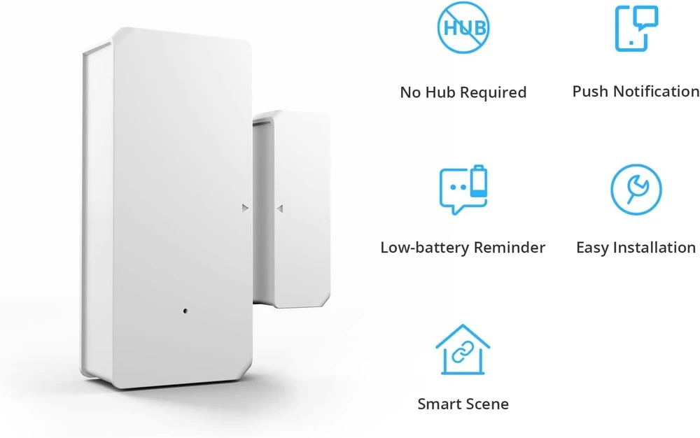 Sonoff Dw2 Wifi Durų/langų Jutiklis su App Aliarmo Funkcija