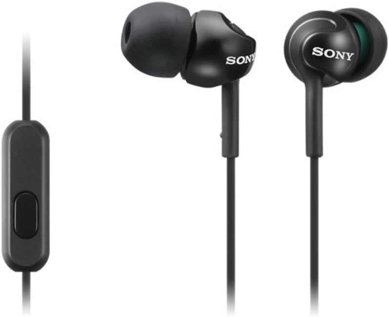 Sony Mdrex110apb.ce7 ausinės su giliu žemu dažniu, valdymu išmaniuoju telefonu ir mikrofonu - metallic juodas
