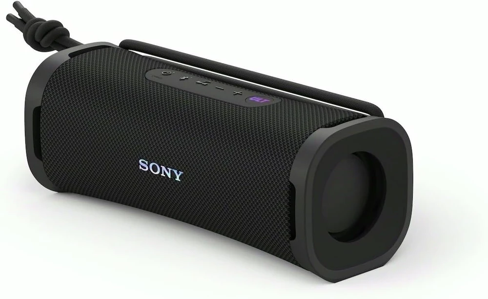 Kompiuterio kolonėlės Sony Ult Field 1 belaidis nešiojamas bluetooth garsiakalbis su Ult Power Sound, galingais žemaisiais dažniais, Ip67, atsparus vandeniui, dulkėms, smūgiams, 12 val. baterija, aiški kalbos kokybė, lauko, juodas
