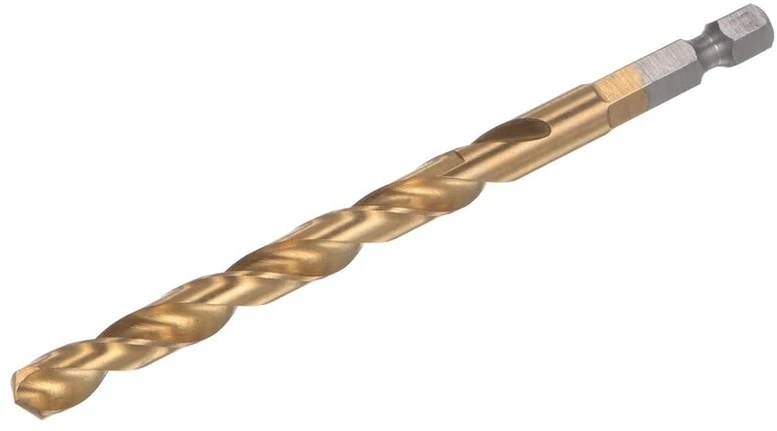 Sourcing map 1/4 colio šešiakampio koto grąžtas 7.2 mm titano grąžtų rinkinys m35 greitapjovis plieno sukamasis grąžtas 107 mm ilgio visiškai įžemintas skirtas medžiui nerūdijančiam plienui metalui plastikui