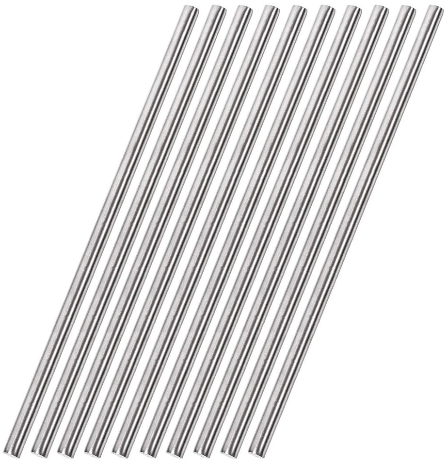 Sourcing map 10 vnt. 304 metalinių sodo stulpų paketas, 6 mm x 300 mm metaliniai strypai "pasidaryk pats" amatams, motociklams, dekoravimui, sodui