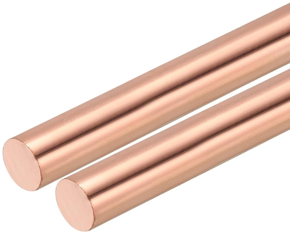 Sourcing map 2 vnt. gryno vario strypų rinkinys, 16 mm skersmens, 203 mm ilgio, vientisas vario strypas, tekinimo staklės "pasidaryk pats" metalo amatams ir pomėgiams