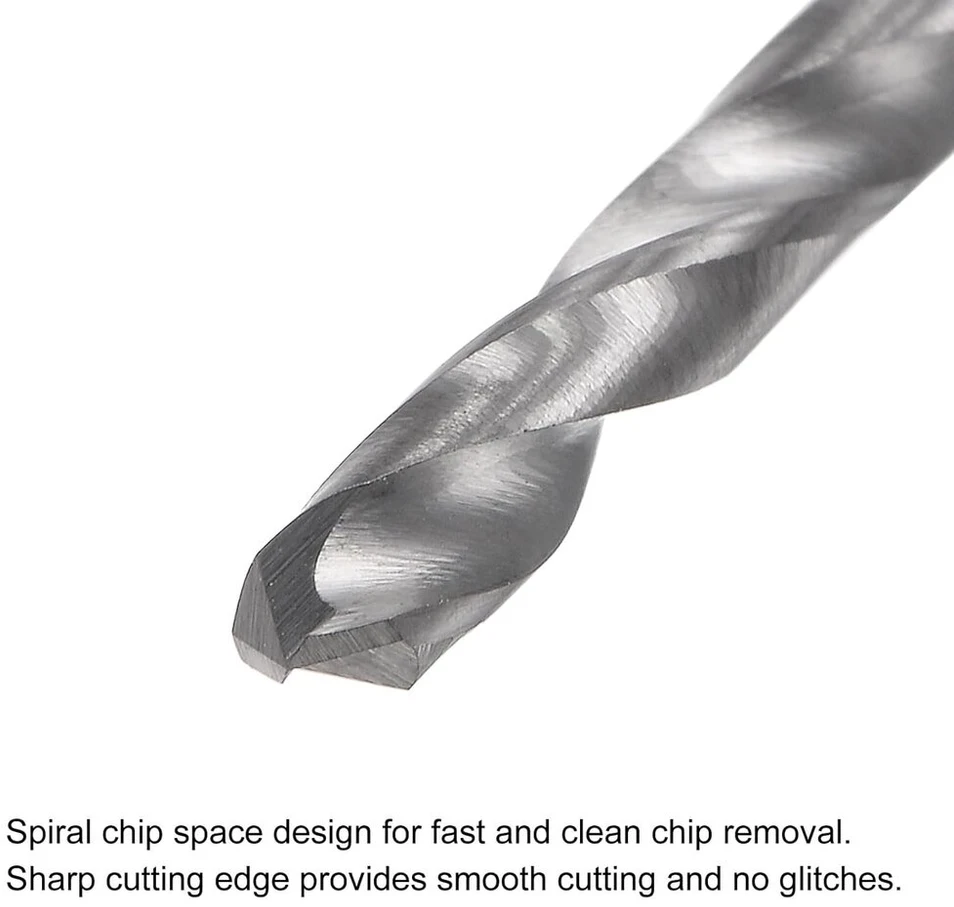 Sourcing map 2 vnt. kietmetalio grąžtų rinkinys spiraliniai grąžtai didelio našumo grąžtai itin kieti 2.9 mm c2/k20