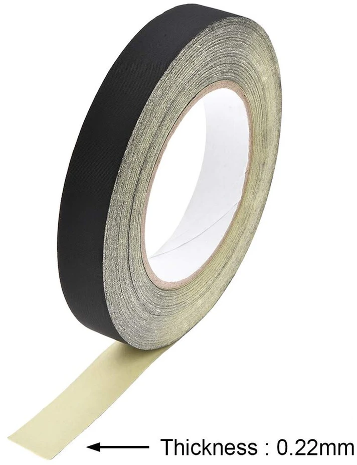 Sourcing map 20 mm acetatinė audinio juosta nešiojamam kompiuteriui automobiliui gitaros remontui aukštos temperatūros juosta juoda 30 m / 98,4 pėdos