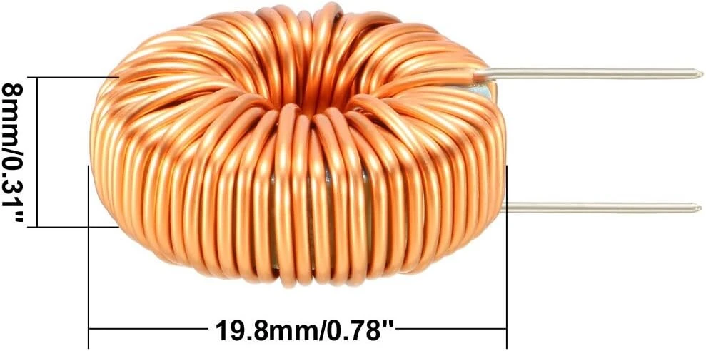 Sourcing map horizontalus toroidinis magnetinis induktyvumas vienasluoksnis laidas 220uh 5a ritė, 10 vnt.