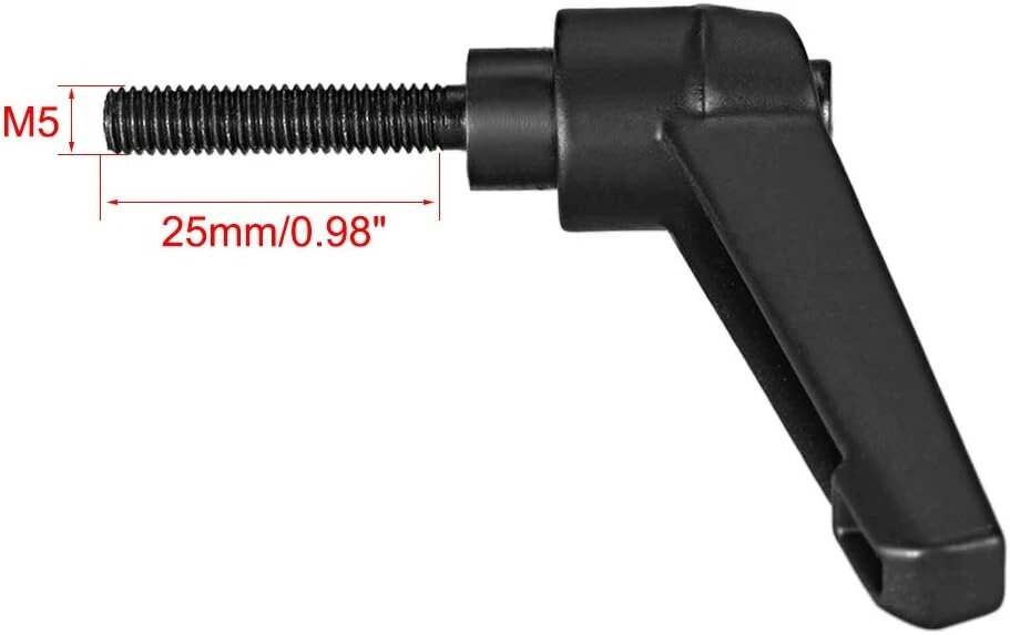 Sourcing map m5 x 25 mm sriegio paspaudžiamo mygtuko reketinis reguliuojamas rankenos vyriškas sriegio varžtas de