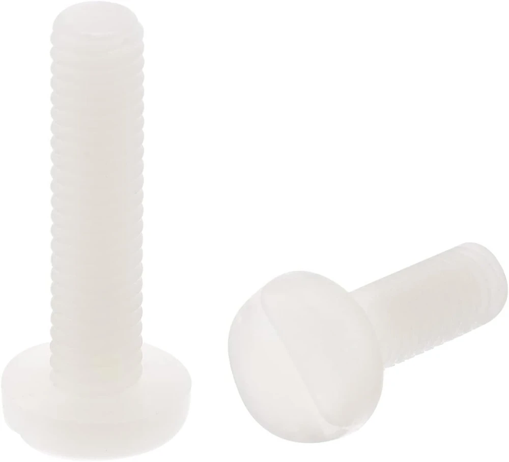 Sourcing map nailono mašininiai varžtai plokščia galvute su įpjova m4 x 25 mm, 20 vnt.