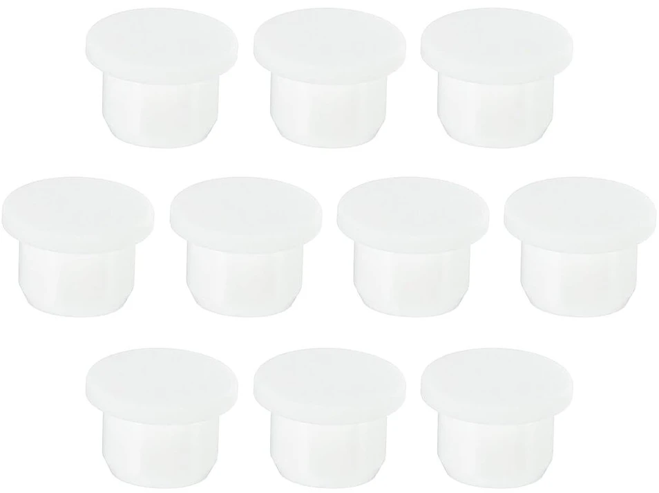 Sourcing map silikoninės gumos skylės kamščiai, minkšti lankstūs kamščiai 13–14 mm, balti, 10 vnt.