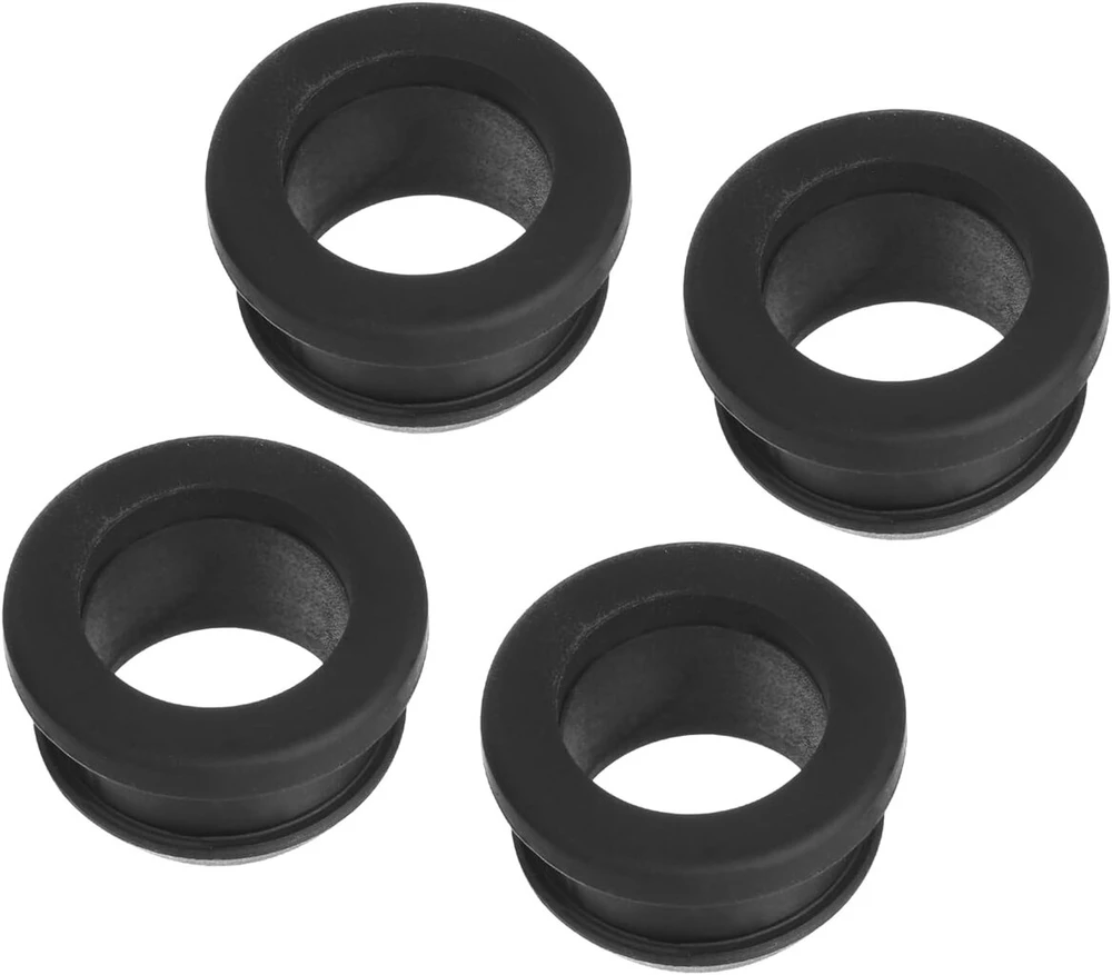 Sourcing map snap guminis žiedas skylės kamštis 1 colis ad 5/8 colio id (25 x 16 x 14 mm) sandarus atsparus įbrėžimams elektros dėžutei kabelio vamzdžiui juodas 4 vnt. pakuotė