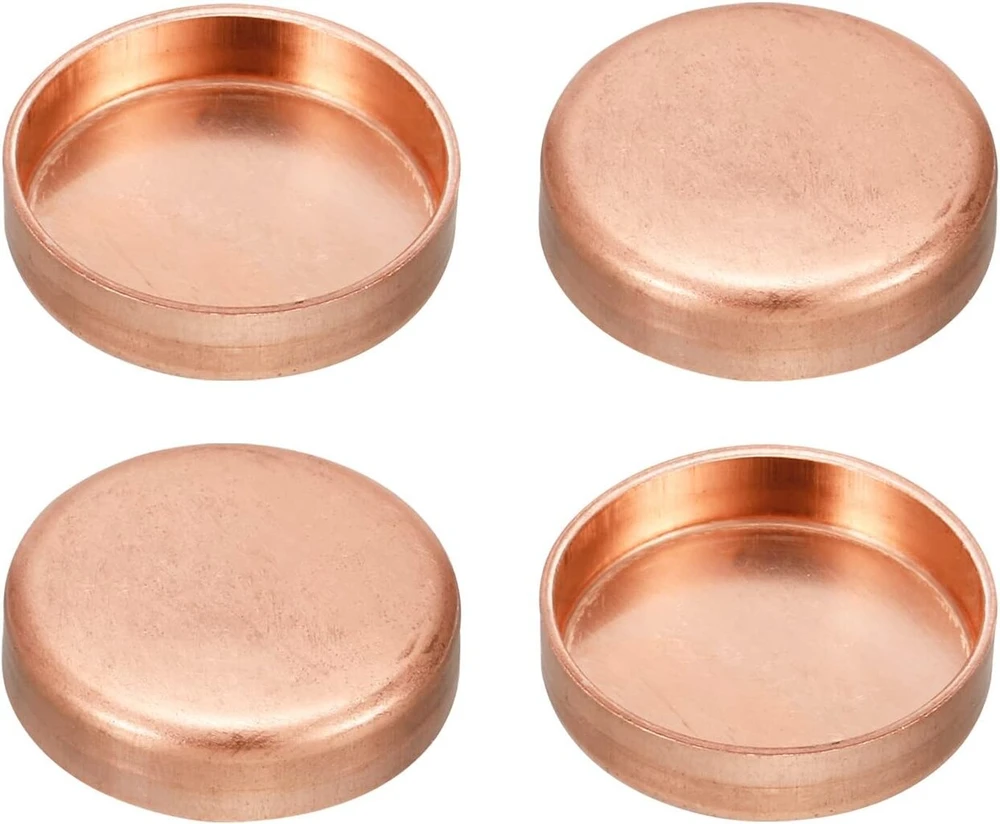 Sourcing map varinis galinis dangtelis, vamzdžių jungtis, suvirinimo jungtis, 25,4 mm, 1 colis, 4 vnt.