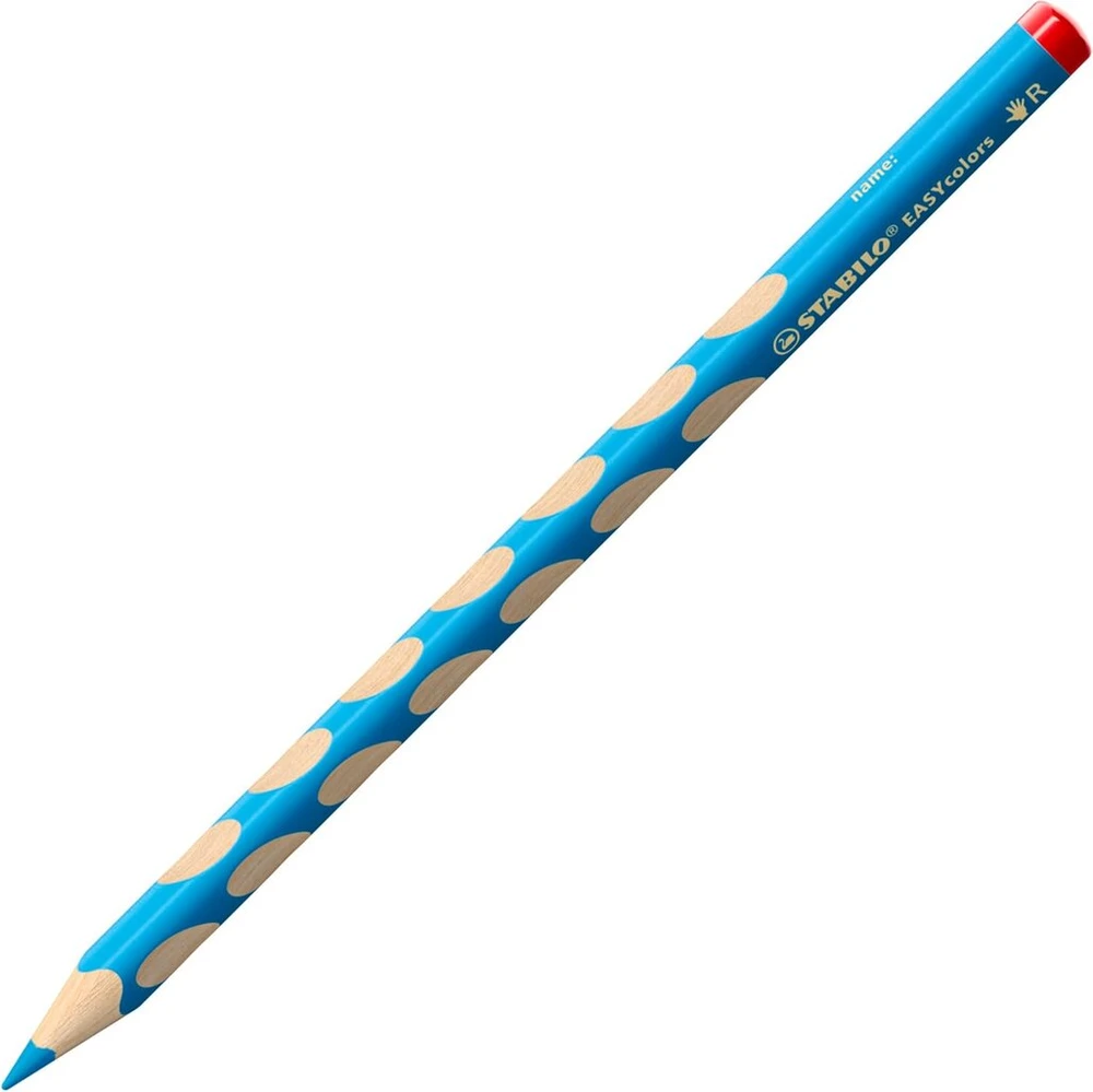 Spalvinimo pieštukas - Stabilo Easycolors - Dešiniarankiams - Dėžutė su 12 - Šviesiai mėlyna