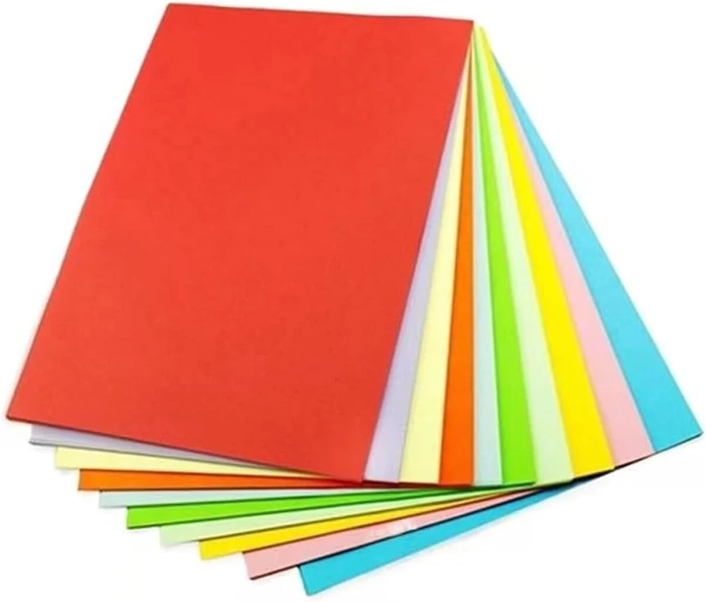 Spalvotas A4 popierius, 10 spalvų, 100 lapų, 80g/m²