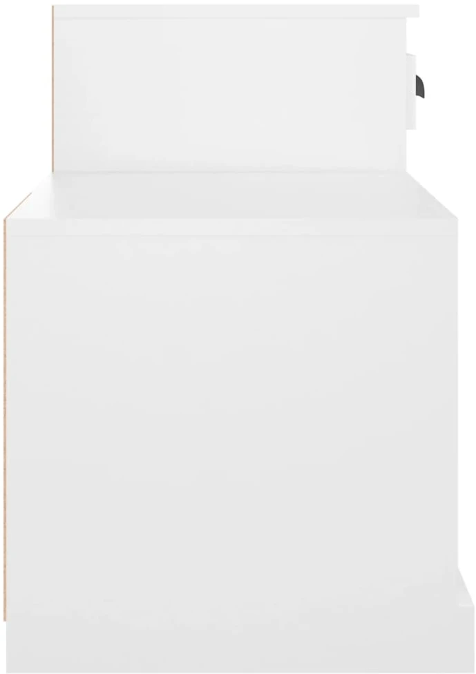 Spintelė batams, baltos spalvos, 100x42x60cm, apdirbta mediena