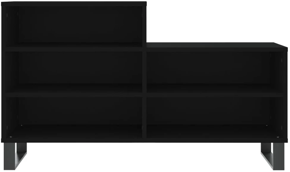 Spintelė batams, juodos spalvos, 102x36x60cm, apdirbta mediena